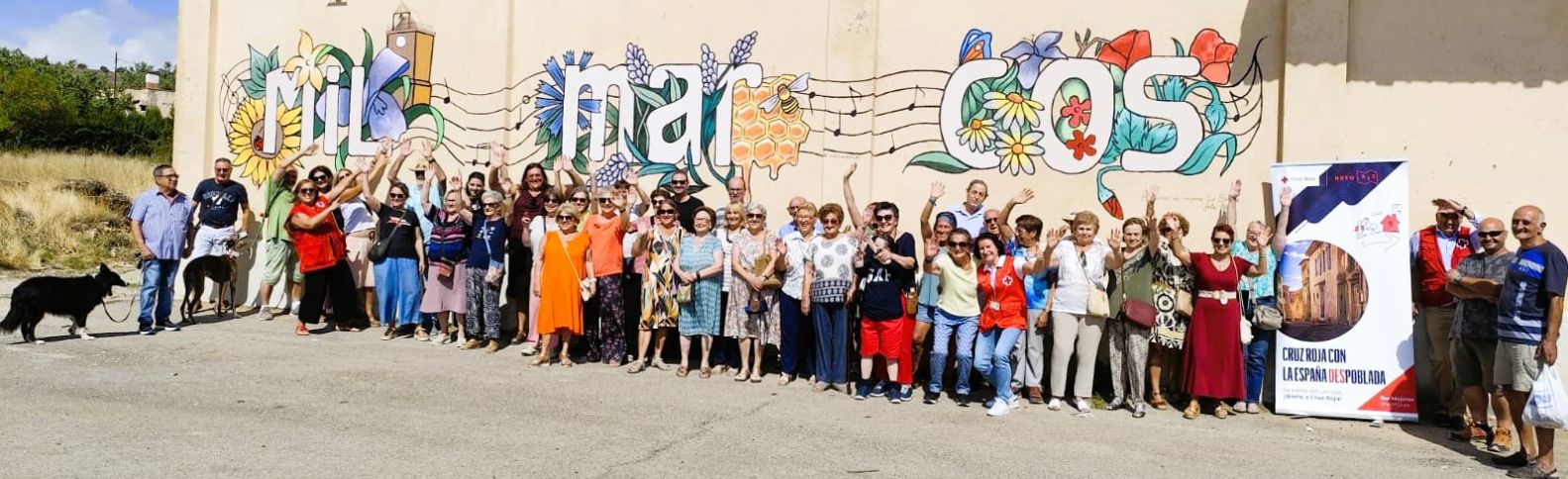 Un mural para combatir la soledad y reivindicar la vida de las mujeres en la España Despoblada