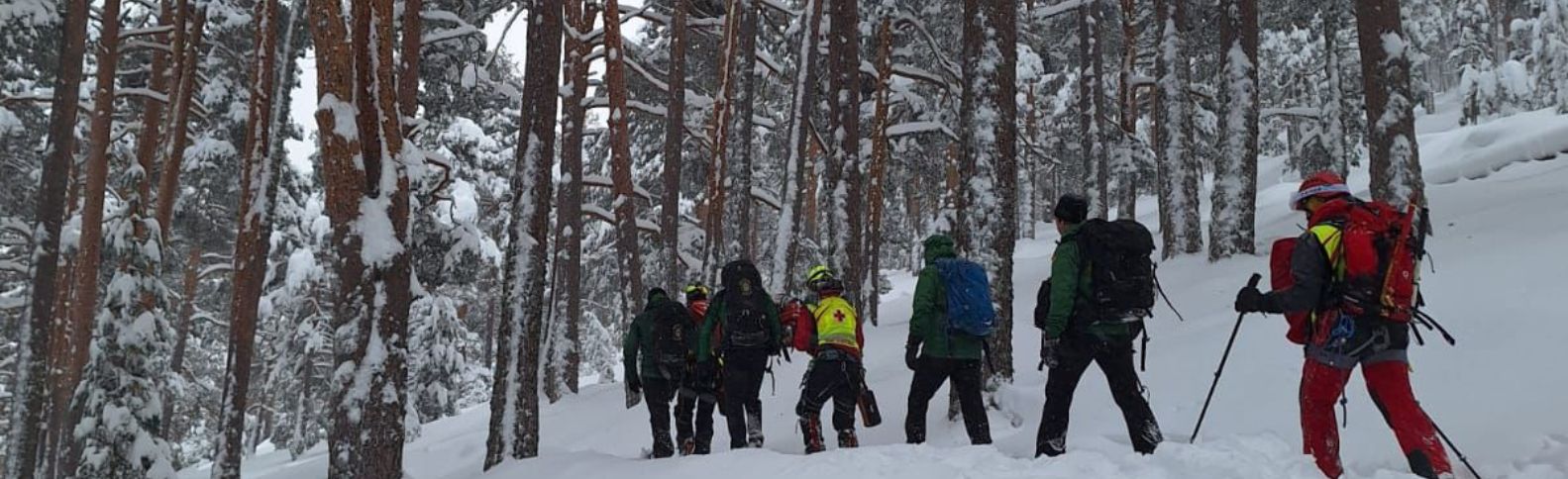Un rescate fuera de pista en la sierra de Guadarrama
